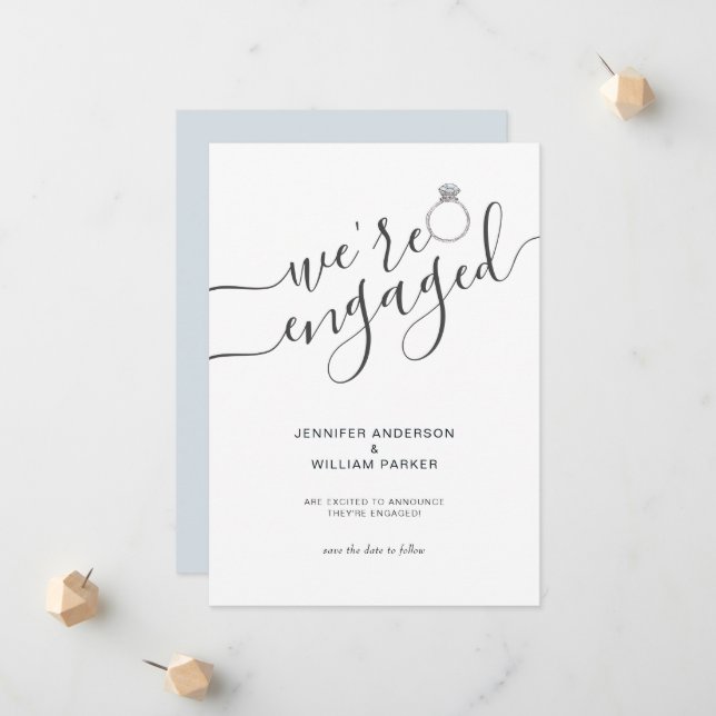 Anuncio Moderno Estamos comprometidos con la foto de parej (Anverso/Reverso In Situ)