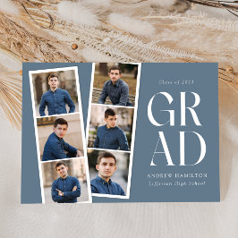 Anuncio Moderno Filmstrip Slate Blue 6 Graduación de fotos