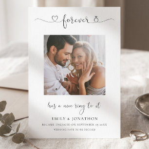 Anuncio Moderno Forever Tiene Un Anillo En Ella Compromiso