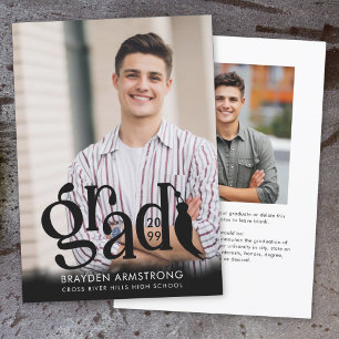 Anuncio Moderno GRAD Tassel 2 fotos Sobreposición negra