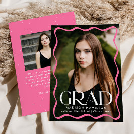 Anuncio Moderno Graduación de fotografías de cuadro ondula