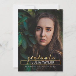 Anuncio Moderno Graduación de Oro Luxurioso y Escrito A Ma