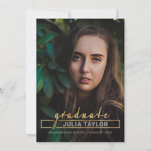 Anuncio Moderno Graduación de Oro Luxurioso y Escrito A Ma