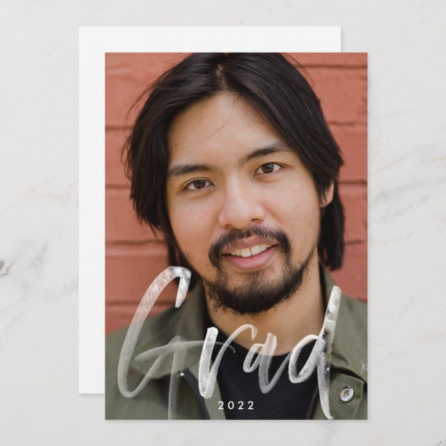 Anuncio Moderno Guión de Pincel Foto Superposición de la G (Anverso / Reverso)