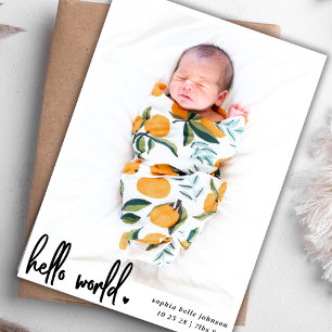 Anuncio Moderno Hello World Script Photo Newborn Birth