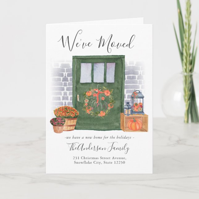 Anuncio Moderno Hemos movido la puerta de calabaza o el vi (Anverso)