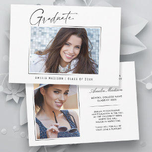 Anuncio Moderno Mínimo Único Guión De Tinta Graduado 2 Fot