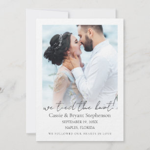 Anuncio Moderno nos atamos al Boda de Elopement Knot Premi