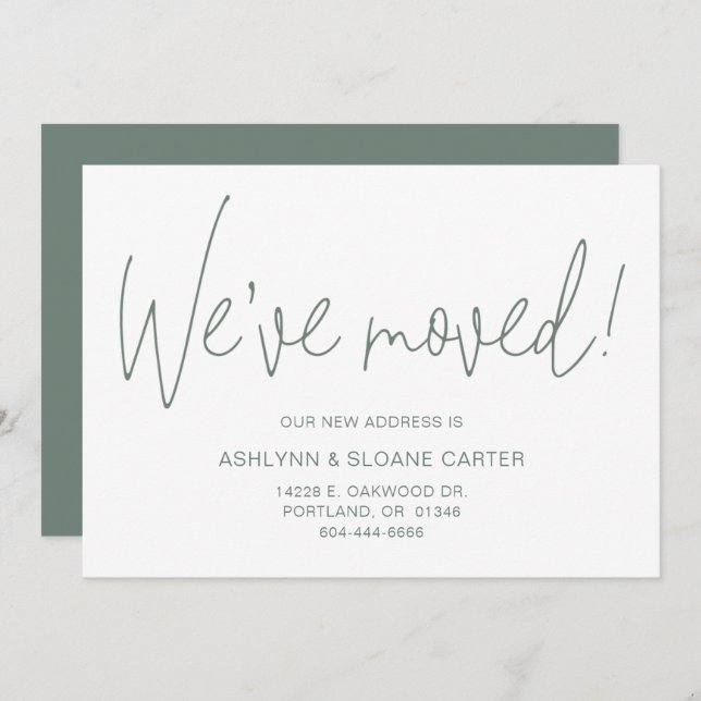 Anuncio Moderno, nos hemos mudado de nuevo hogar (Anverso / Reverso)