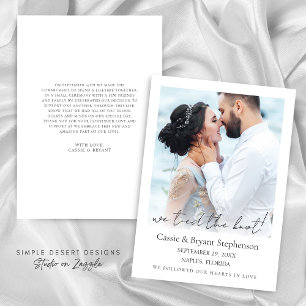 Anuncio Modernos, nos atamos al Boda de Elopement Knot Pho