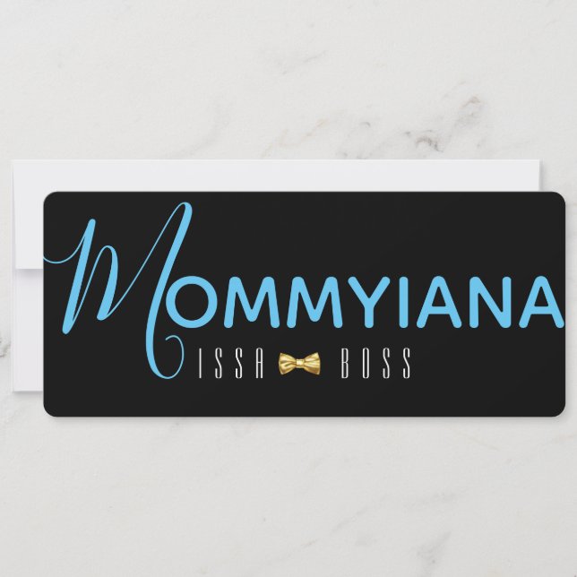 Anuncio Mommyiana| Issa Boss| Baby Shower negro y azul (Anverso)
