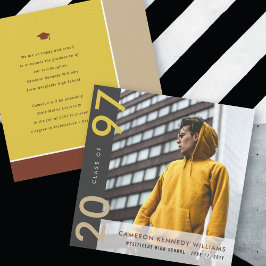 Anuncio Mondrian Color Blocks Grad Modern Photo Graduation