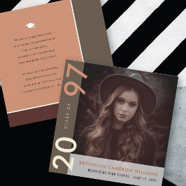 Anuncio Mondrian Color Blocks Grad Modern Photo Graduation