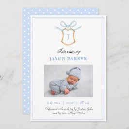 Anuncio Monograma corto con escudo y arco