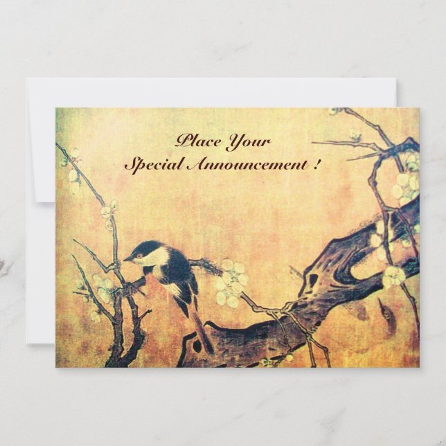 Anuncio MONOGRAMA DE PÁJARO DE PRIMAVERA, Dorado Amarillo  (Anverso)