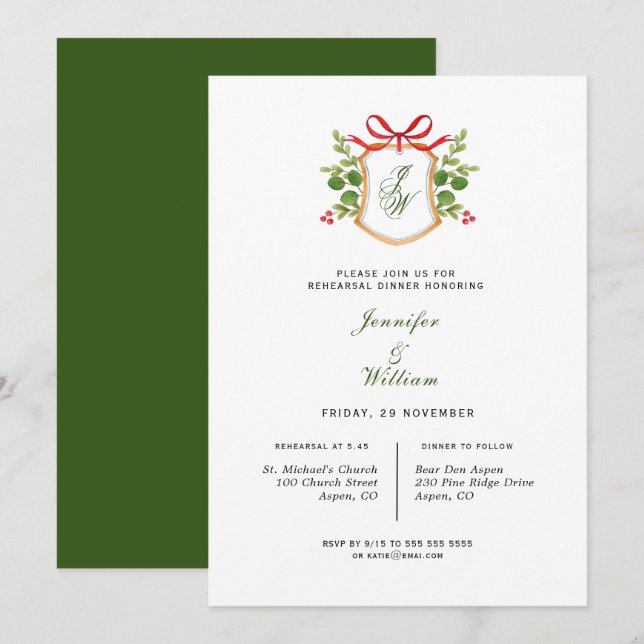 Anuncio Monograma Escudo con vegetación Ensayo Cena (Anverso / Reverso)