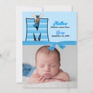 Anuncio Monograma M Blue Moose Photo Birth