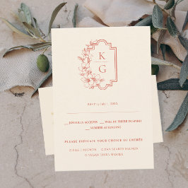 Anuncio Monograma | RSVP de boda minimalista moderna