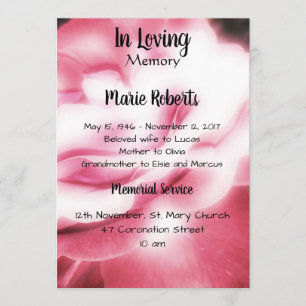 Anuncio Monumento color de rosa rosado/invitación