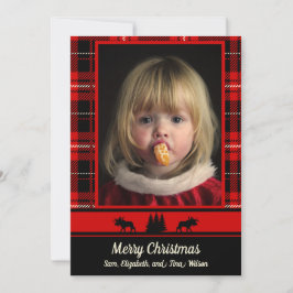 Anuncio Moose en los Navidades de fotos de la Red Plaid de