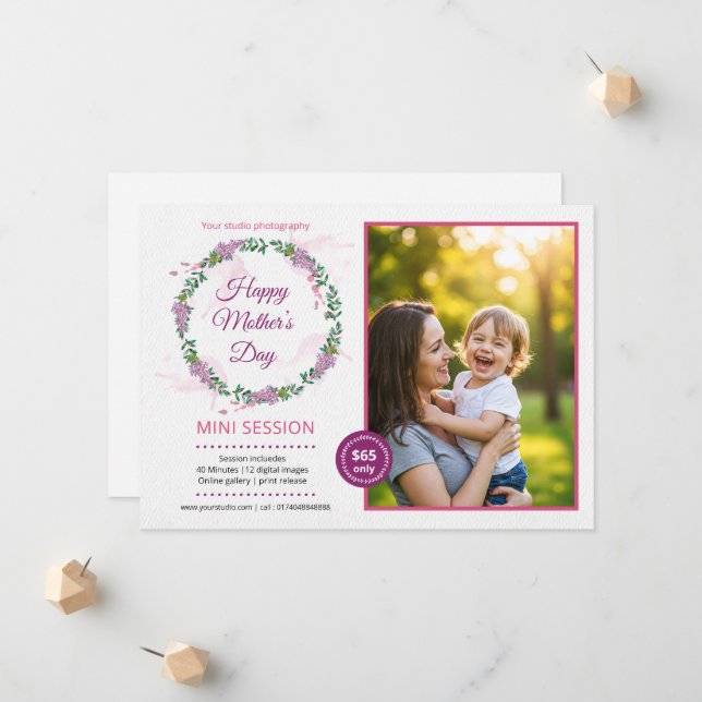 Anuncio Mother's day mini session template (Anverso/Reverso In Situ)