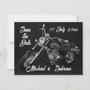 Anuncio Motocicleta personalizada Guardar la fecha
