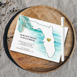 Anuncio Moviéndose a Florida State Map Gold Heart New Home