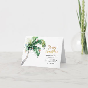 Anuncio móvil de Navidad con palmera costera
