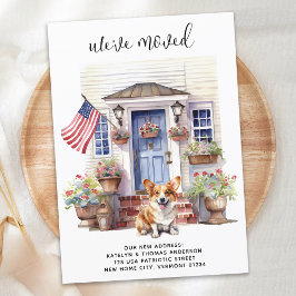 Anuncio Movimiento de Mascota patriótico de perro de Corgi