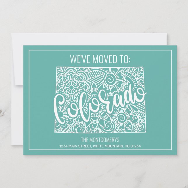 Anuncio Movimiento del estado de Boho floral Verde azulada (Anverso)