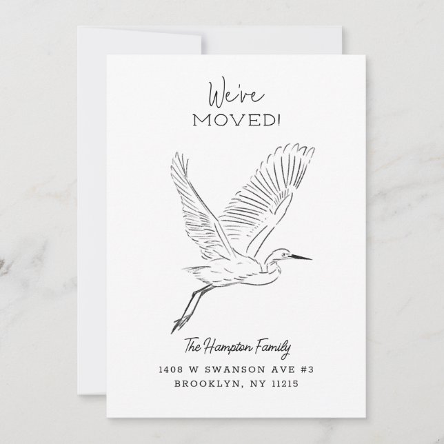 Anuncio Movimiento Minimalista de Snowy Egret (Anverso)