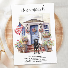 Anuncio Movimiento patriótico de perros del labrador negro