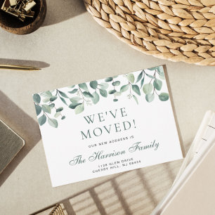 Anuncio Movimos Eucalyptus Greenery Watercolor Moving