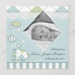 Anuncio Muchacho tropical de Annoucement del bebé de los