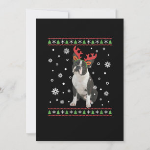 Anuncio Mujeres Boston Terrier Navidad Navidades feos suét