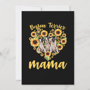 Anuncio Mujeres girasoles Boston Terrier Mama Dog Lover