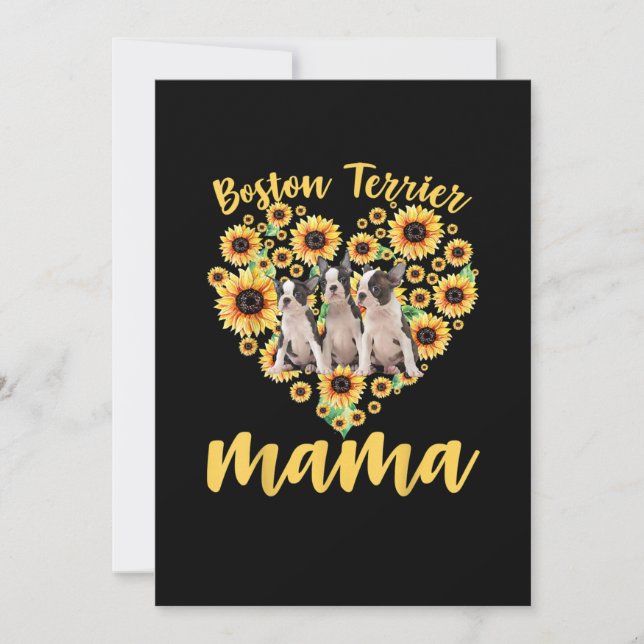 Anuncio Mujeres girasoles Boston Terrier Mama Dog Lover (Anverso)