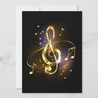 Anuncio Música de Clef de Triplete de Oro