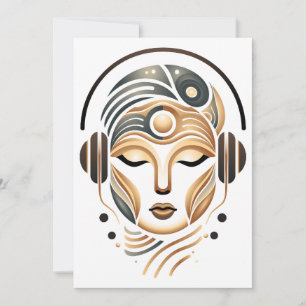 Anuncio Música Zen Minimalista Diosa Geométrica Abstracta