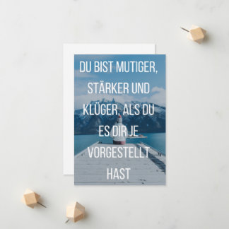 Anuncio Mut, Stärke, Weisheit - Positive Affirmationspostk