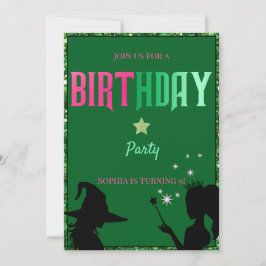 Anuncio Muy divertido fiesta de cumpleaños Green Pink Glin