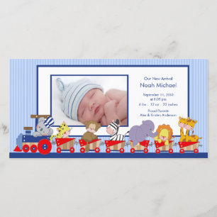 Anuncio Nacimiento Annoucement del bebé del tren de los