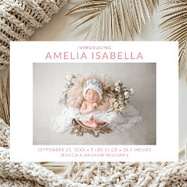 Anuncio Nacimiento de 2 Chicas fotográficos modernos