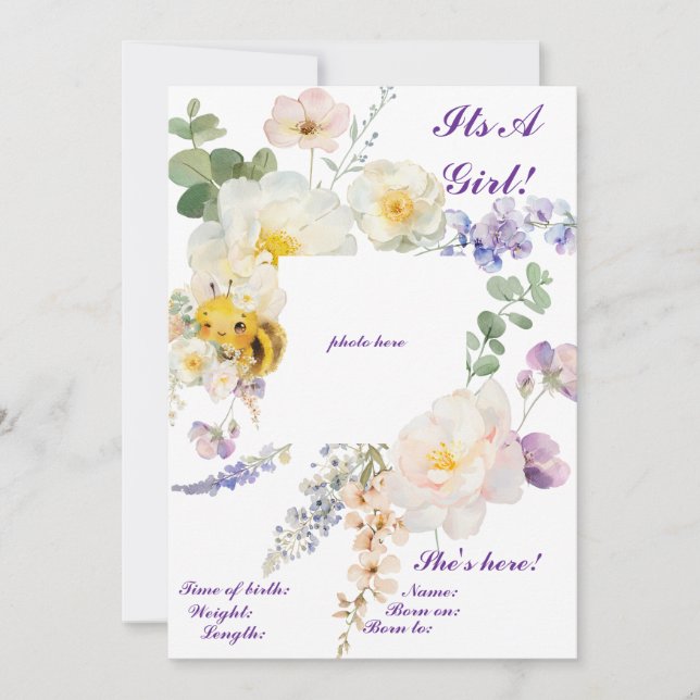 Anuncio Nacimiento de abeja floral (Anverso)