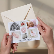 Nacimiento de Chica de Collage de fotos de color r