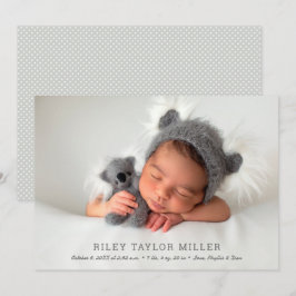 Anuncio Nacimiento de la foto de mi bebé dulce