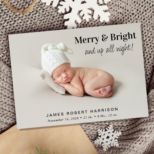 Anuncio Nacimiento De Merry Y Bright 5 Navidades De Fotogr (A beautiful & unique way to introduce family and friends to your growing family this holiday season)