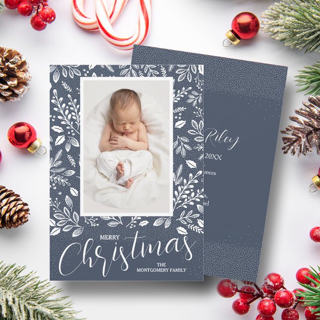 Anuncio Nacimiento de Navidades de foto de hojas blancas d (Subido por el creador)