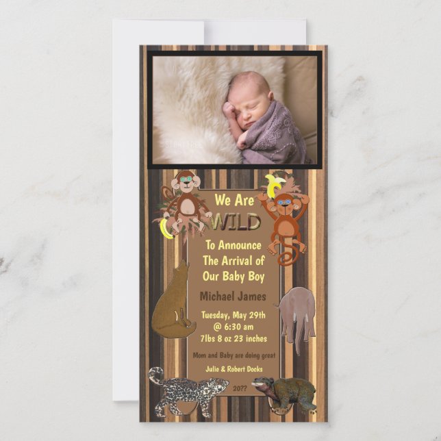 Anuncio Nacimiento de rayas de selva silvestre (Anverso)