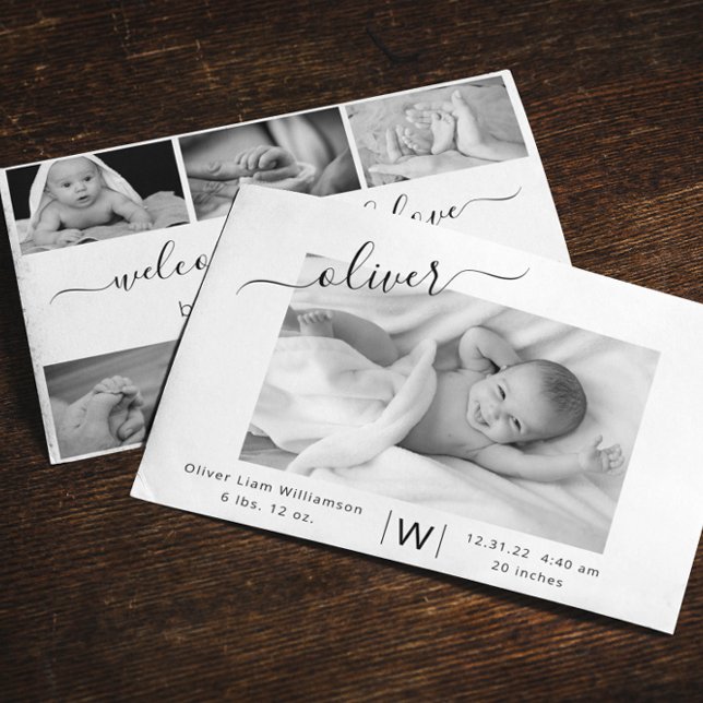 Anuncio Nacimiento de Recién nacido de Collage de fotos de (Subido por el creador)